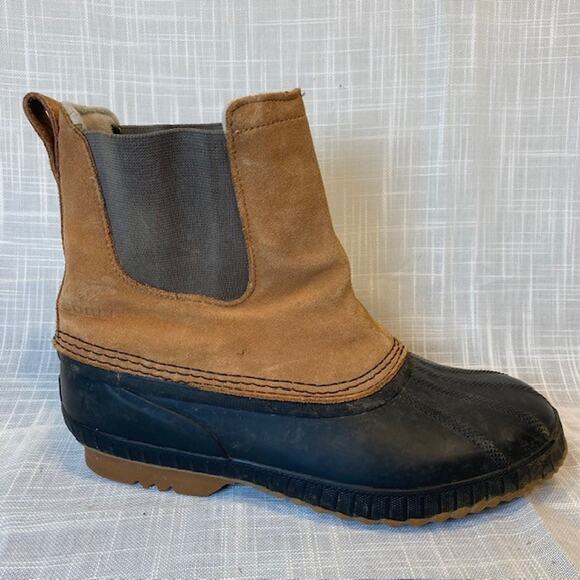 Sorel Cheyanne Duck Ankle Boots NY2674-286 Waterproof Brown Mens Size 7 - Picture 1 of 8